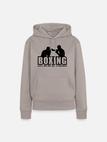 boxing - Frauen Premium Bio Hoodie - Taupe