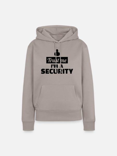 Security - Frauen Premium Bio Hoodie - Taupe