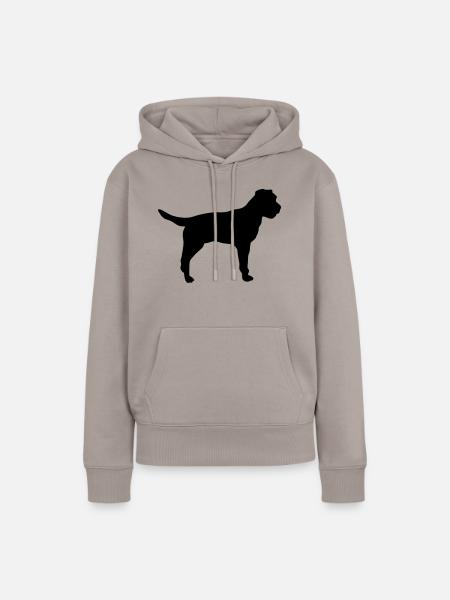 Border Terrier - Frauen Premium Bio Hoodie - Taupe