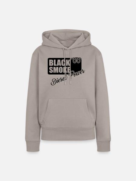 black smoke black - Frauen Premium Bio Hoodie - Taupe