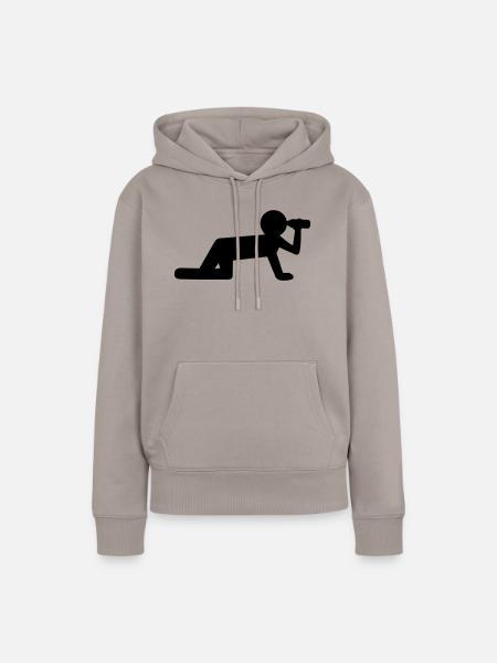 Drunk - Frauen Premium Bio Hoodie - Taupe