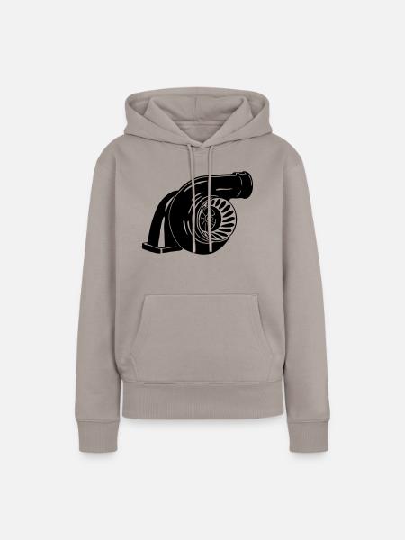 turbo - Frauen Premium Bio Hoodie - Taupe