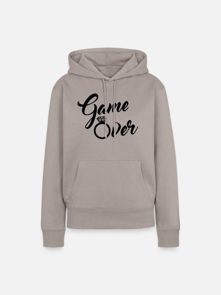 game over - Frauen Premium Bio Hoodie - Taupe