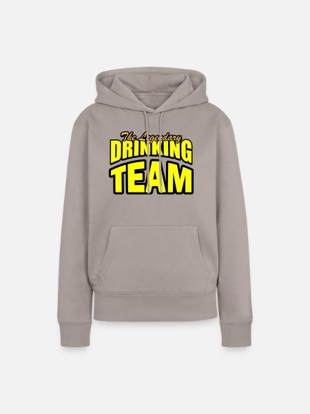 drinking team - Frauen Premium Bio Hoodie - Taupe