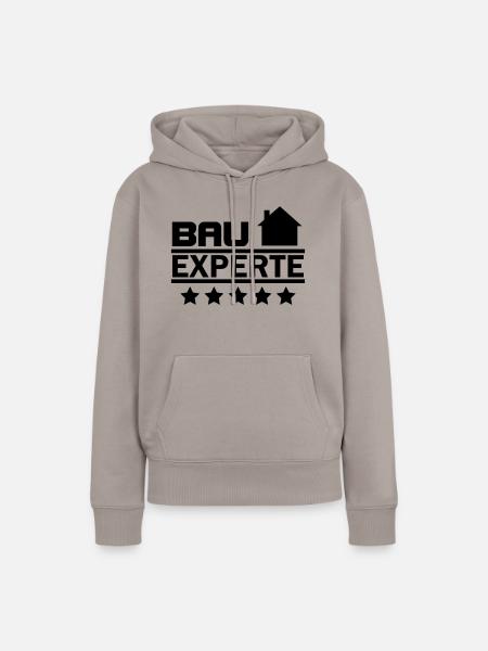 bau experte - Frauen Premium Bio Hoodie - Taupe