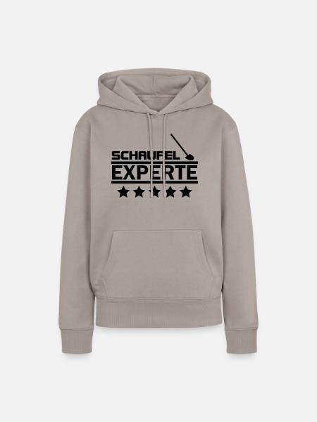 schaufel experte - Frauen Premium Bio Hoodie - Taupe