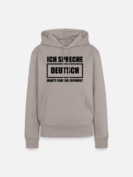 Ich spreche Deutsch - Frauen Premium Bio Hoodie - Taupe