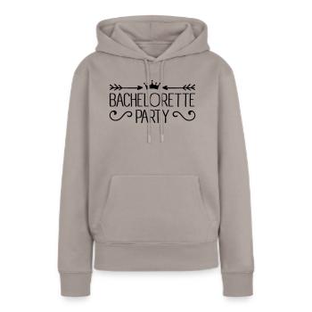 Bachelorette Party - Sweat à capuche Premium bio Femme - taupe - Devant - Julia (174cm)