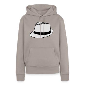 Hut - Frauen Premium Bio Hoodie - Taupe - Vorne - Julia (174cm)