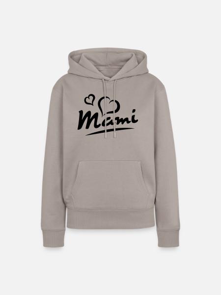 Mami - Frauen Premium Bio Hoodie - Taupe