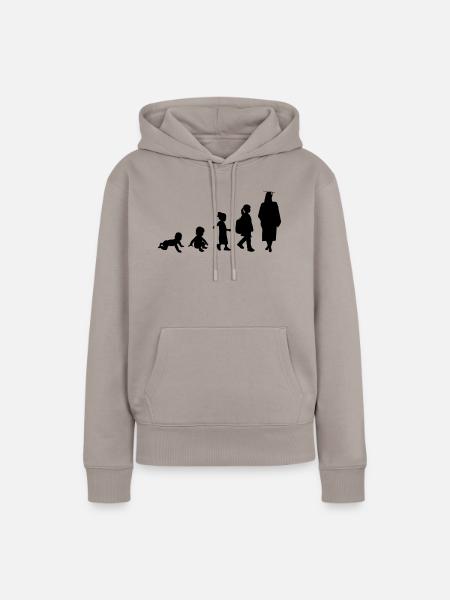 Graduation Girl Evolution - Frauen Premium Bio Hoodie - Taupe