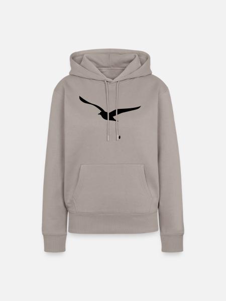 Möwen-Attacke / seagull droppings (1c) - Frauen Premium Bio Hoodie - Taupe