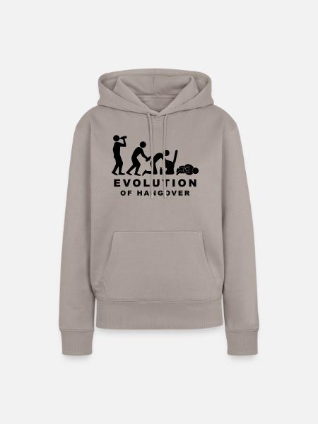 Evolution Hangover - Frauen Premium Bio Hoodie - Taupe