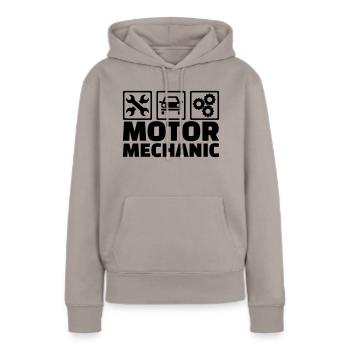Mechatroniker - Frauen Premium Bio Hoodie - Taupe - Vorne - Julia (174cm)
