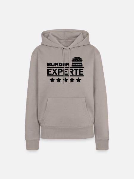 burger experte - Frauen Premium Bio Hoodie - Taupe