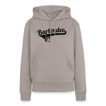Barkeeper - Frauen Premium Bio Hoodie - Taupe - Vorne - Julia (174cm)
