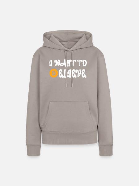 Bitcoin Trading Crypto Aktien - Frauen Premium Bio Hoodie - Taupe