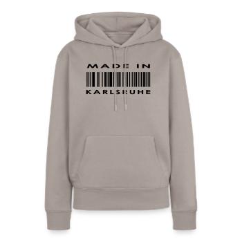 Karlsruhe - Frauen Premium Bio Hoodie - Taupe - Vorne - Julia (174cm)
