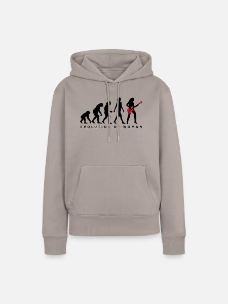Evolution Bassistin - Frauen Premium Bio Hoodie - Taupe