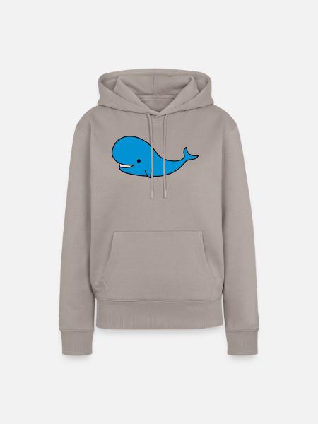Whale - Frauen Premium Bio Hoodie - Taupe