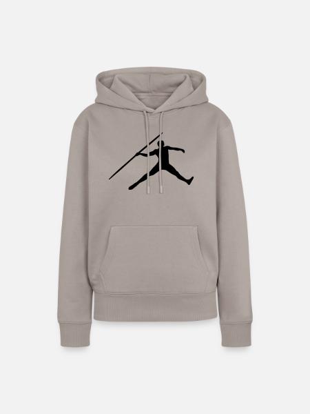 Speerwurf - Frauen Premium Bio Hoodie - Taupe