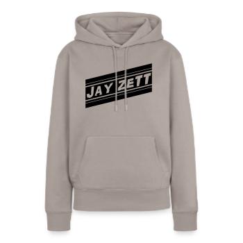 Jay Zett Trainingsjacke - Frauen Premium Bio Hoodie - Taupe - Vorne - Julia (174cm)