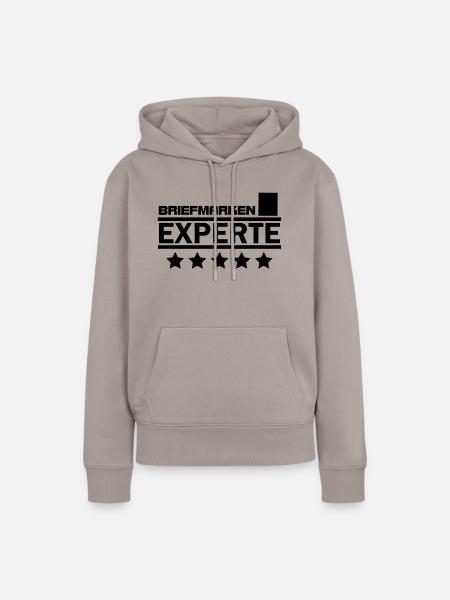 briefmarken experte - Frauen Premium Bio Hoodie - Taupe