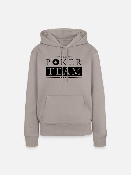 poker team - Frauen Premium Bio Hoodie - Taupe