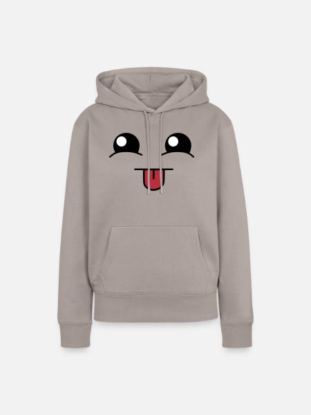 Cute face - Frauen Premium Bio Hoodie - Taupe
