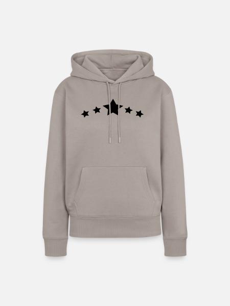armee sterne - Frauen Premium Bio Hoodie - Taupe