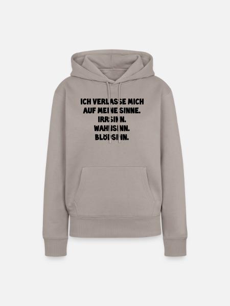 ich verlasse mich auf meine sinne - Frauen Premium Bio Hoodie - Taupe