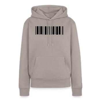 barcode - Frauen Premium Bio Hoodie - Taupe - Vorne - Julia (174cm)