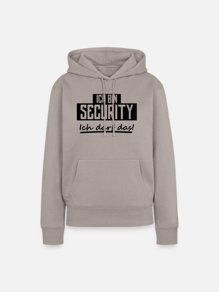 ich bin security - Frauen Premium Bio Hoodie - Taupe