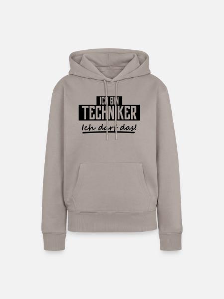 ich bin techniker - Frauen Premium Bio Hoodie - Taupe