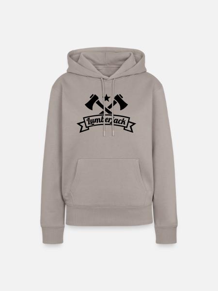 Holzfäller - Frauen Premium Bio Hoodie - Taupe