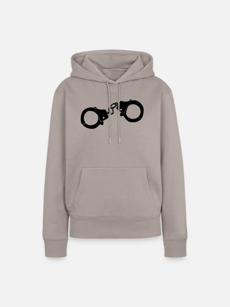 Handschellen - Frauen Premium Bio Hoodie - Taupe