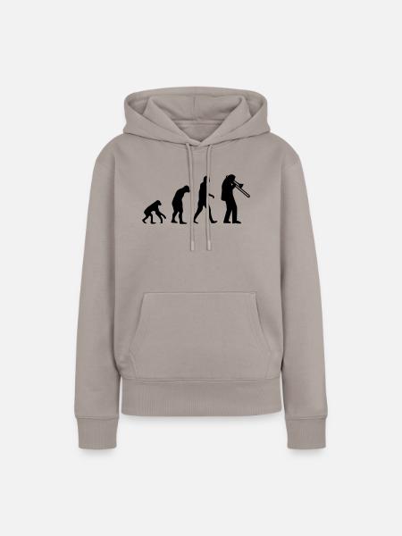 Trombone - Frauen Premium Bio Hoodie - Taupe