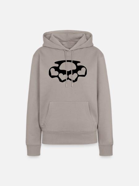 Schlagring - Frauen Premium Bio Hoodie - Taupe