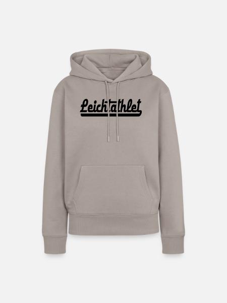 Leichtathletik - Frauen Premium Bio Hoodie - Taupe