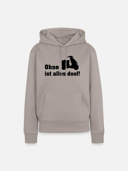 ohne roller - Frauen Premium Bio Hoodie - Taupe