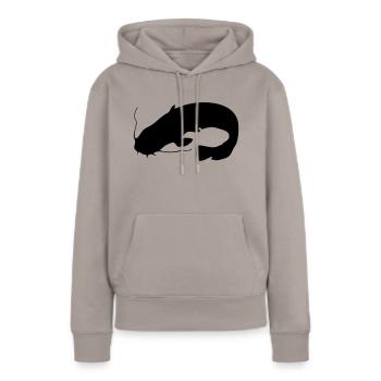 Wels - Frauen Premium Bio Hoodie - Taupe - Vorne - Julia (174cm)