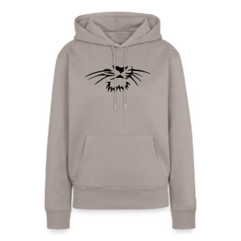 tiger - Frauen Premium Bio Hoodie - Taupe - Vorne - Julia (174cm)