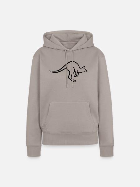 Känguru - Frauen Premium Bio Hoodie - Taupe