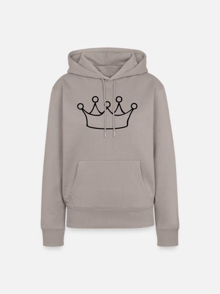 krone - Frauen Premium Bio Hoodie - Taupe
