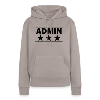 admin - Frauen Premium Bio Hoodie - Taupe - Vorne - Julia (174cm)