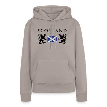 Scotland-Flag - Frauen Premium Bio Hoodie - Taupe - Vorne - Julia (174cm)