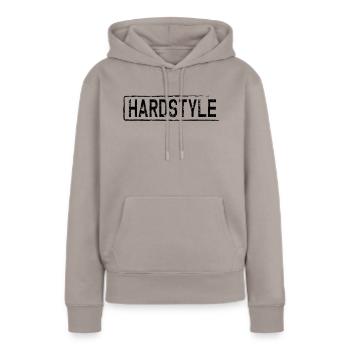 hardstyle - Sweat à capuche Premium bio Femme - taupe - Devant - Julia (174cm)