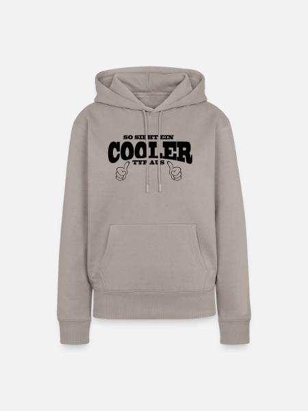 Cooler Typ - Frauen Premium Bio Hoodie - Taupe