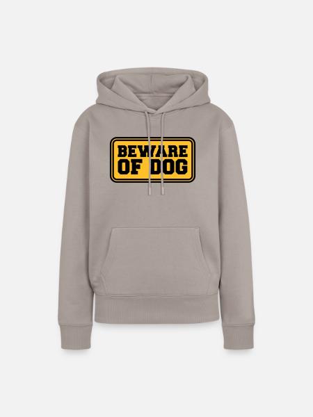 Beware Of Dog - Frauen Premium Bio Hoodie - Taupe
