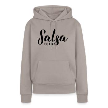 salsa team salsa - Frauen Premium Bio Hoodie - Taupe - Vorne - Julia (174cm)